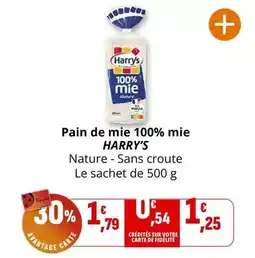 Coccinelle Supermarché Harry's - pain de mie 100% mie offre