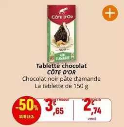 Coccinelle Supermarché Côte d'or - tablette chocolat offre