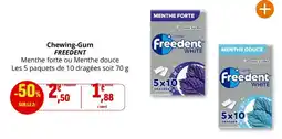 Coccinelle Supermarché Freedent - chewing-gum offre