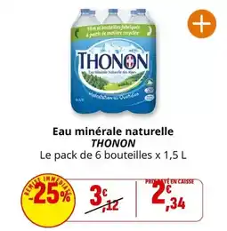 Coccinelle Supermarché Thonon - eau minerale naturelle offre