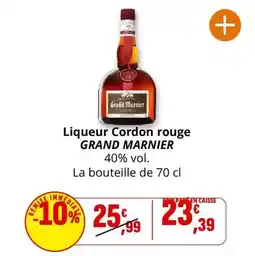 Coccinelle Supermarché Grand marnier - liqueur cordon rouge offre