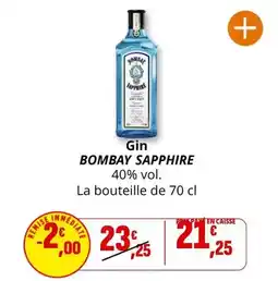 Coccinelle Supermarché Bombay sapphire - gin offre