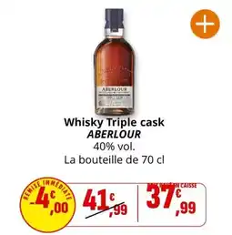 Coccinelle Supermarché Aberlour - whisky triple cask offre