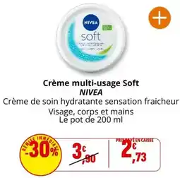 Coccinelle Supermarché Nivea - crème de soin hydratante sensation fraicheur visage, corps et mains offre