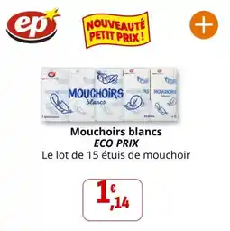 Coccinelle Supermarché Mouchoirs blancs offre