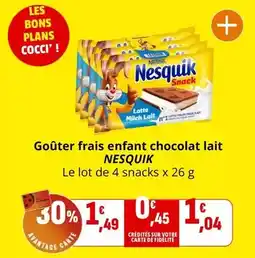 Coccinelle Express Nestlé - goûter frais enfant chocolat lait offre
