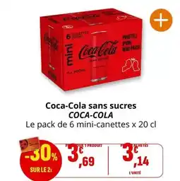 Coccinelle Express Coca cola - sans sucres offre
