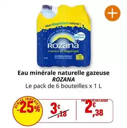 Coccinelle Express Rozana - eau minérale naturelle gazeuse offre