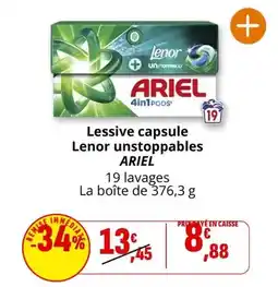 Coccinelle Express Ariel - lessive capsule lenor unstoppables offre