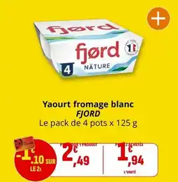 Coccimarket Fjord - yaourt fromage blanc offre