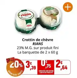 Coccimarket Rians - crottin de chèvre offre