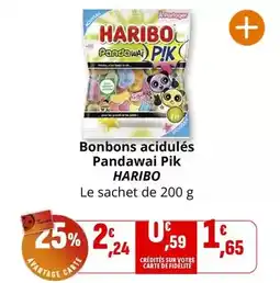 Coccimarket Haribo - bonbons acidules pandawai pik offre