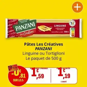 Coccimarket Panzani - pâtes les creatives offre