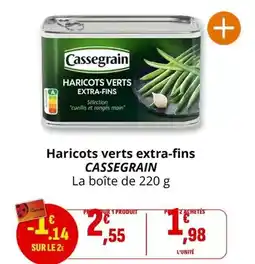 Coccimarket Cassegrain - haricots verts extra-fins offre