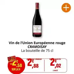 Coccimarket Cramoisay - vin de l'union européenne rouge offre