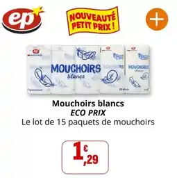 Coccimarket Mouchoirs blancs offre