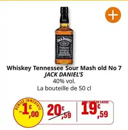 Coccimarket Jack daniel's - whiskey tennessee sour mash old no 7 offre