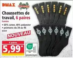 Norma Tex - chaussettes de travail, 6 paires offre