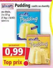 Norma Alsa - pudding vanille ou chantilly offre