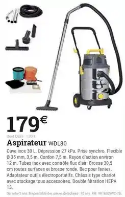 Espace emeraude Tous - aspirateur wdl30 offre
