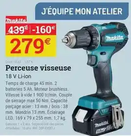 Espace emeraude Makita - perceuse visseuse offre