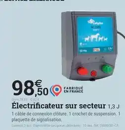 Espace emeraude Electrificateur sur secteur offre