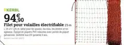Espace emeraude Filet pour volailles électriable offre