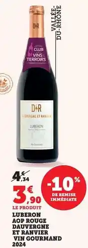 Maximarché Luberon aop rouge dauvergne et nanvier 2024 gourmand offre