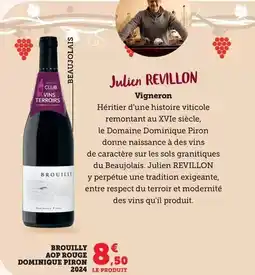 Maximarché Brouilly aop rouge dominique piron 2024 offre