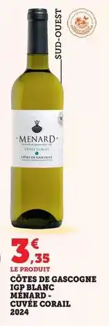 Maximarché Côtes de gascogne igp blanc cuvée corail 2024 offre