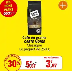 Coccinelle Supermarché Café en grains CARTE NOIRE offre