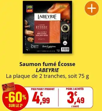 Coccinelle Supermarché Saumon fumé Écosse LABEYRIE offre