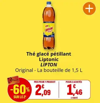 Coccinelle Supermarché Thé glacé pétillant Liptonic LIPTON offre