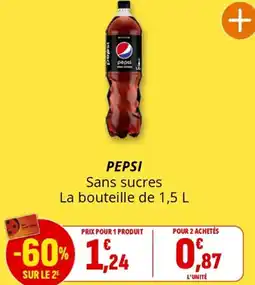 Coccinelle Supermarché PEPSI Sans sucres offre
