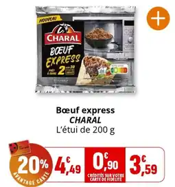 Coccinelle Supermarché Bœuf express CHARAL offre