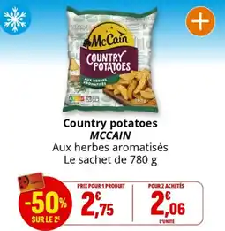 Coccinelle Supermarché Country potatoes MCCAIN offre