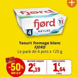Coccinelle Supermarché Yaourt fromage blanc FJORD offre