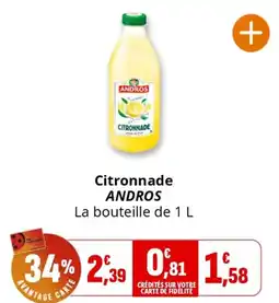 Coccinelle Supermarché Citronnade ANDROS offre