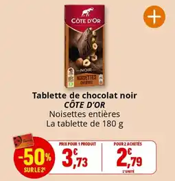 Coccinelle Supermarché Tablette de chocolat noir CÔTE D'OR offre