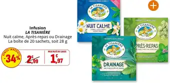Coccinelle Supermarché Infusion LA TISANIÈRE offre