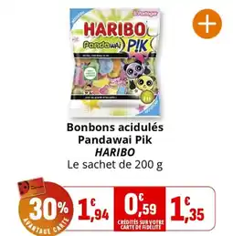 Coccinelle Supermarché Bonbons acidulés Pandawai Pik HARIBO offre