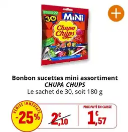 Coccinelle Supermarché Bonbon sucettes mini assortiment CHUPA CHUPS offre
