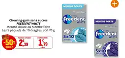 Coccinelle Supermarché Chewing-gum sans sucres FREEDENT WHITE offre