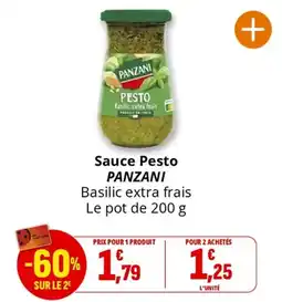 Coccinelle Supermarché Sauce Pesto PANZANI offre
