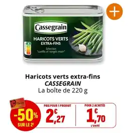 Coccinelle Supermarché Haricots verts extra-fins CASSEGRAIN offre