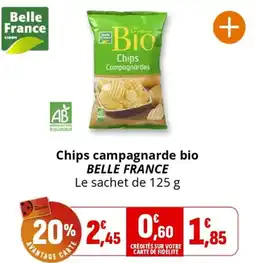 Coccinelle Supermarché Chips campagnarde bio BELLE FRANCE offre