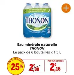 Coccinelle Supermarché Eau minérale naturelle THONON offre