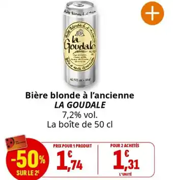 Coccinelle Supermarché Bière blonde à l'ancienne LA GOUDALE offre
