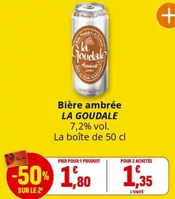 Coccinelle Supermarché Bière ambrée LA GOUDALE offre