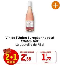 Coccinelle Supermarché Vin de l'Union Européenne rosé CHAMPLURE offre